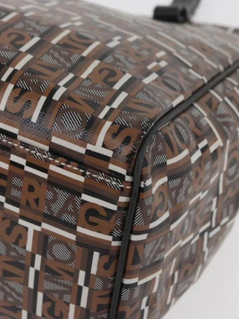 Salvatore Ferragamo Tote Bag PVC Brown Auth BA11865